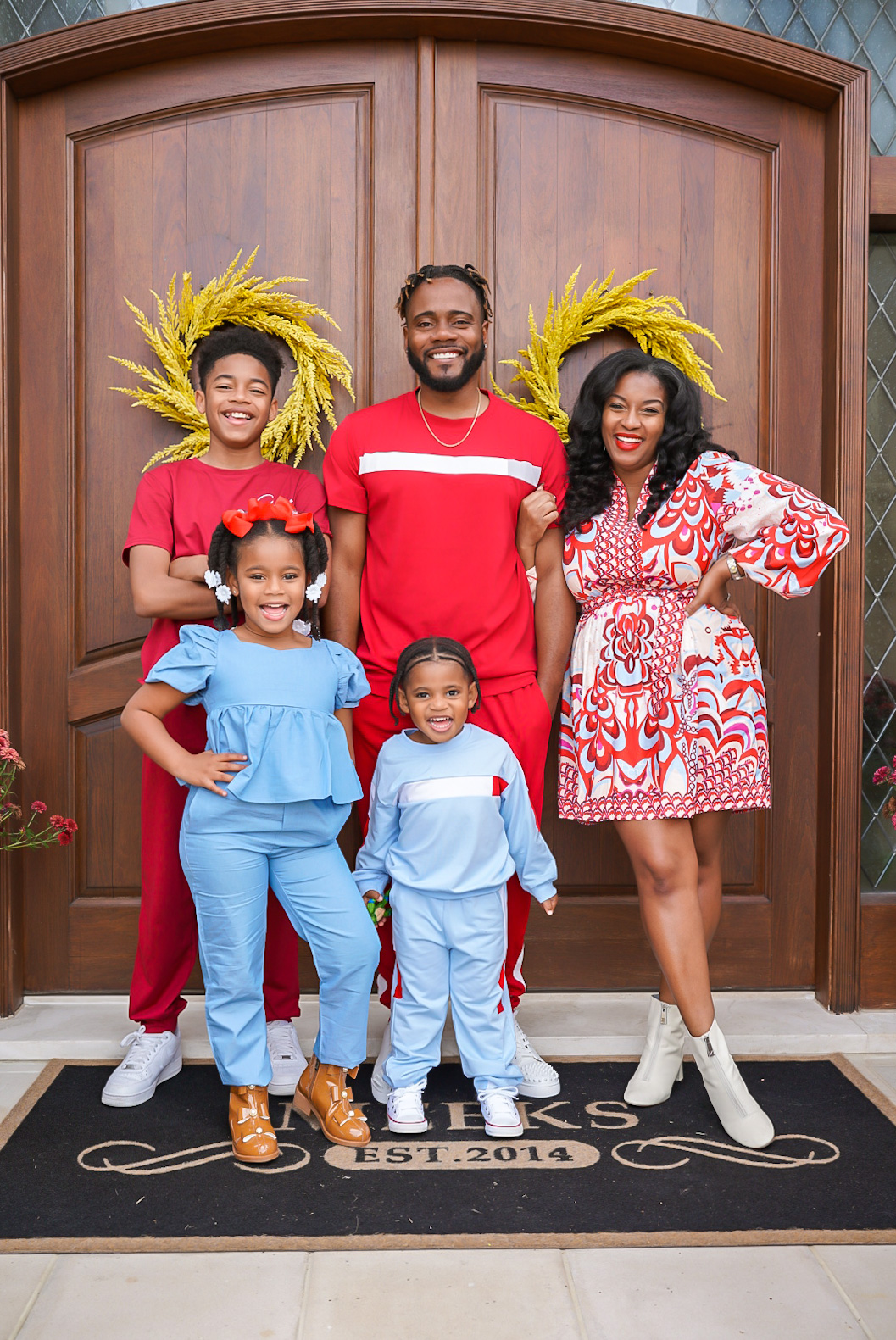 black family sharing the importance of fire safety & training after a recent house fire.